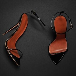 Black Leather Heels